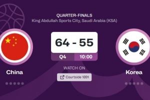 前3节中国男篮和韩国男篮罚球11比24 韩国第3节17罚15中