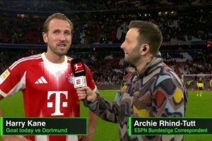 凯恩：上半场本该领先两到三球 今天我在防守端发挥了更多作用