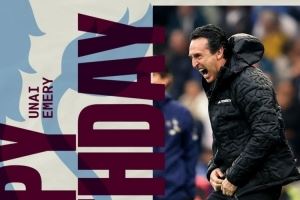 维拉官方祝主帅埃梅里54岁生日快乐，带队战绩82胜29平43负